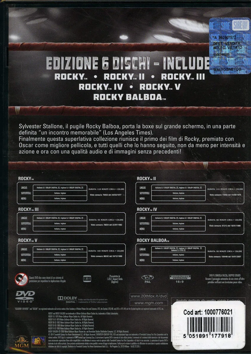 Rocky Saga (6 DVD)