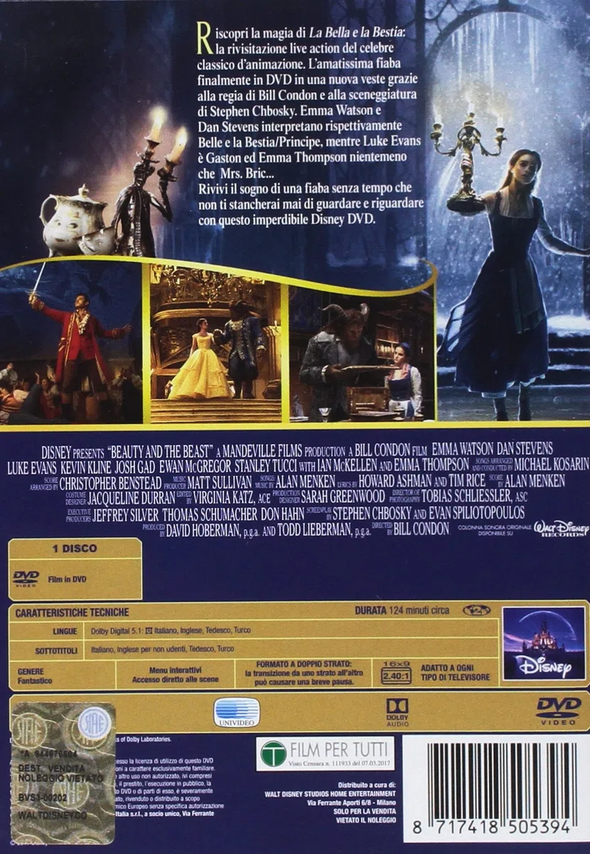 La Bella e La Bestia - Live Action (DVD)